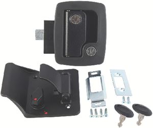 AP Products 013-520 BAUER DOOR LATCH W/KEYS-BLACK