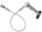 Attwood Marine 66202-3 CLEVIS PIN TETHERED 1/4 SPRING