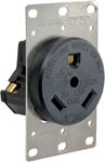 JR Products 15075 30AMP RECEPTACLE W/MOUNT PLATE