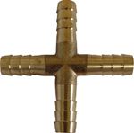Helix Racing Products 053-3440 HOSE SPLICER BRASS 3/8  4-WAY