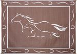 Ming's Mark Inc GH8117 MAT-HORSES 8'X11' BROWN-WHITE